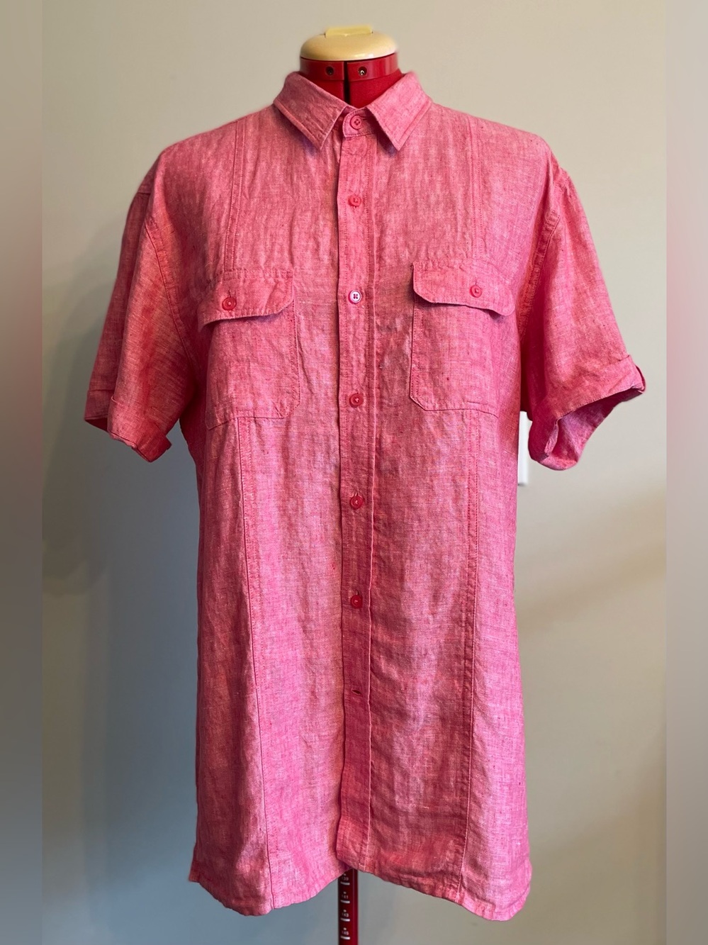 Simons LE31 - all linen short sleeve shirt Size Medium